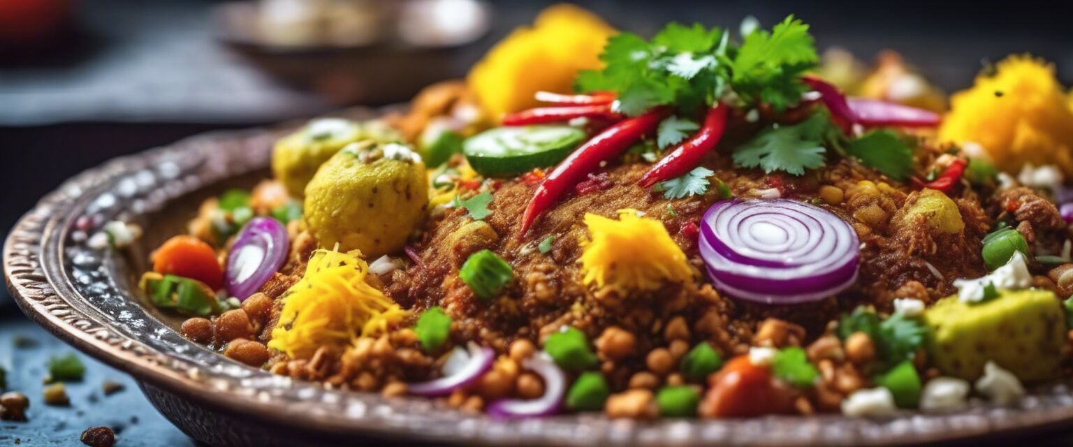 Colorful chaat